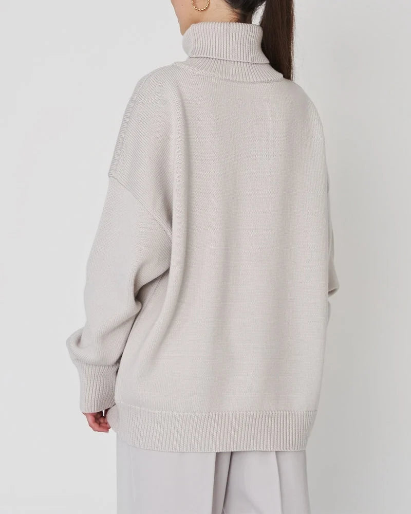 Ava | Damski sweter oversize z wysokim kołnierzem