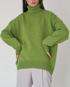 Ava | Damski sweter oversize z wysokim kołnierzem