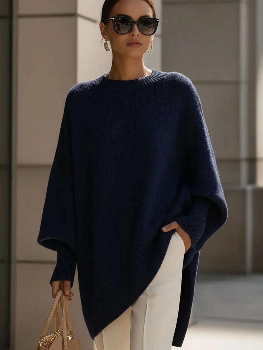 Julia | Sweter oversize z asymetrycznym dołem