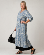 Lumera | Sukienka midi z nadrukiem w stylu vintage z miękkiego materiału