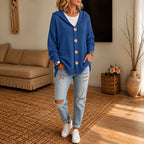 Klaudia | Kardigan z kapturem i guzikami